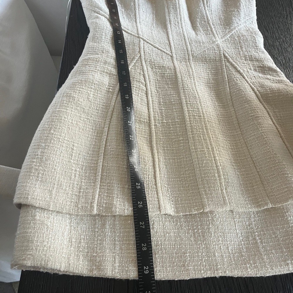 Elegant Cream Mini Dress - Picture 6 of 8